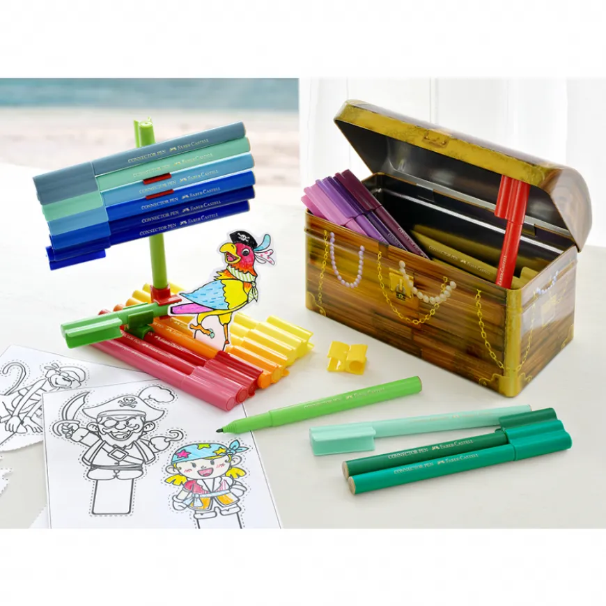Arca Tesouro Marcadores Connector Faber-Castell