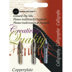 Blister com 3 Aparos de Cobre - Caligrafia Leonardt Manuscript