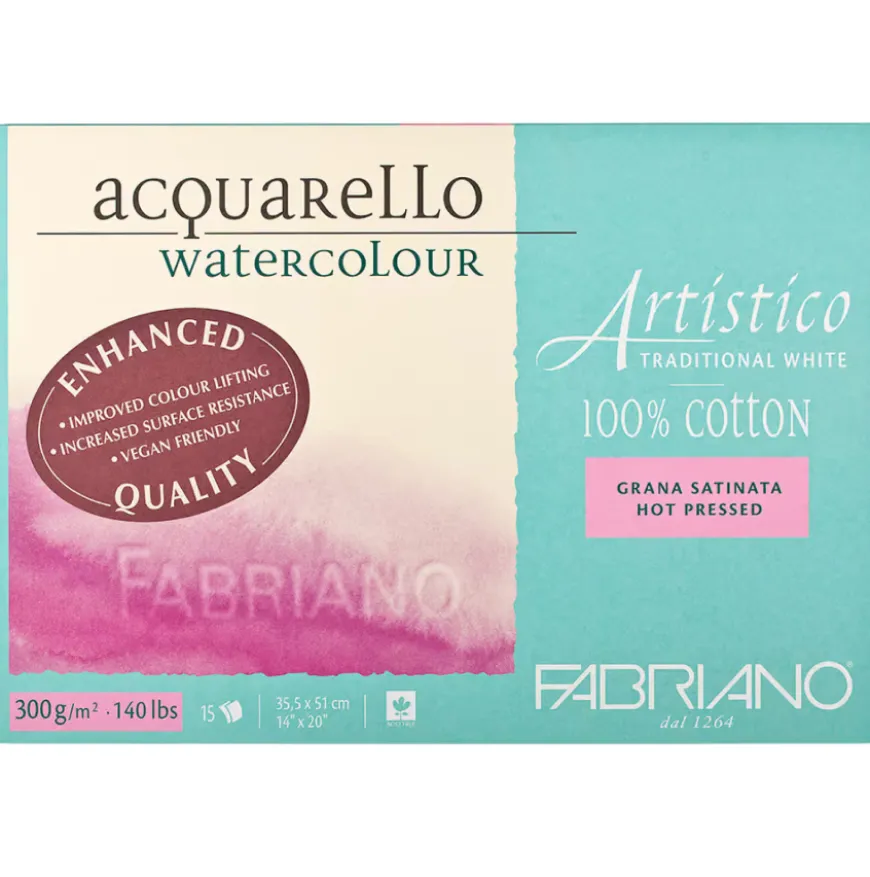 Bloco Colado Artistico Fabriano - Grão Acetinado