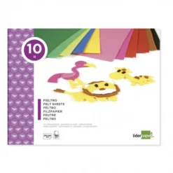 Bloco com Placas de Feltro de Cores Sortidas Liderpapel