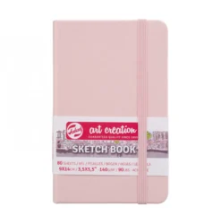 Bloco de Esboço Rosa Pastel Art Creation