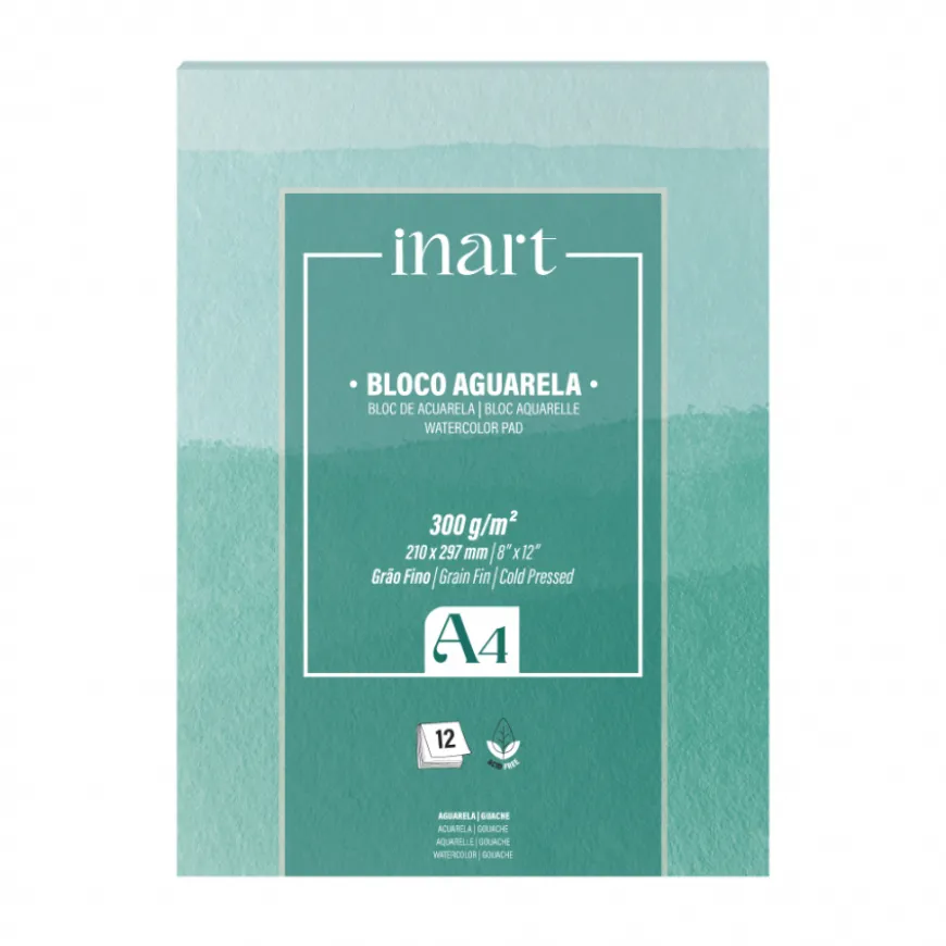 Bloco de Papel Aguarela Inart