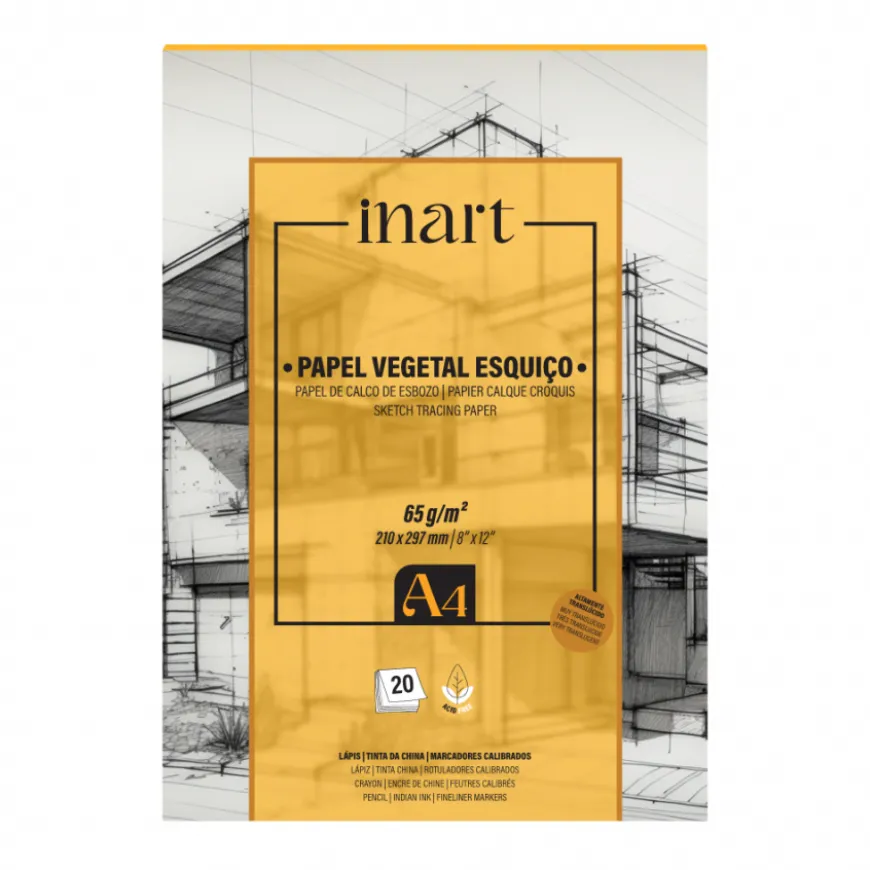 Bloco de Papel Vegetal Esquiço Inart