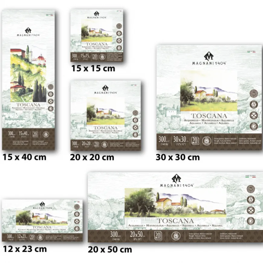 Bloco Papel Aguarela Toscana Magnani