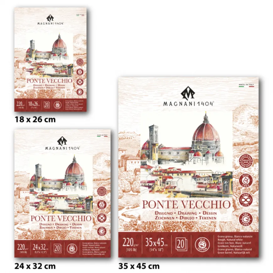 Bloco Papel Desenho Ponte Vecchio Magnani