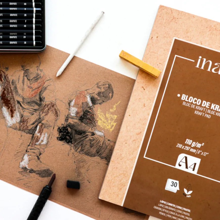 Bloco Papel Kraft Inart