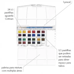 Caixa Aguarela Pastilhas Cotman PLUS Winsor & Newton