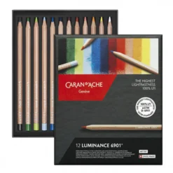 Caixa Cartão Lápis Cor Luminance Caran D´Ache