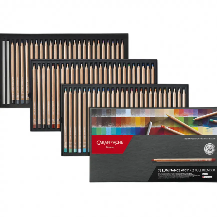 Caixa Cartão Lápis Cor Luminance Caran D´Ache