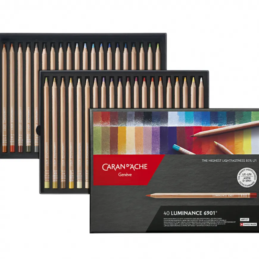 Caixa Cartão Lápis Cor Luminance Caran D´Ache