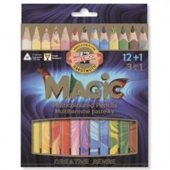 Caixa Cartão Lápis Multicolor Triangulares Magic Koh-I-Noor