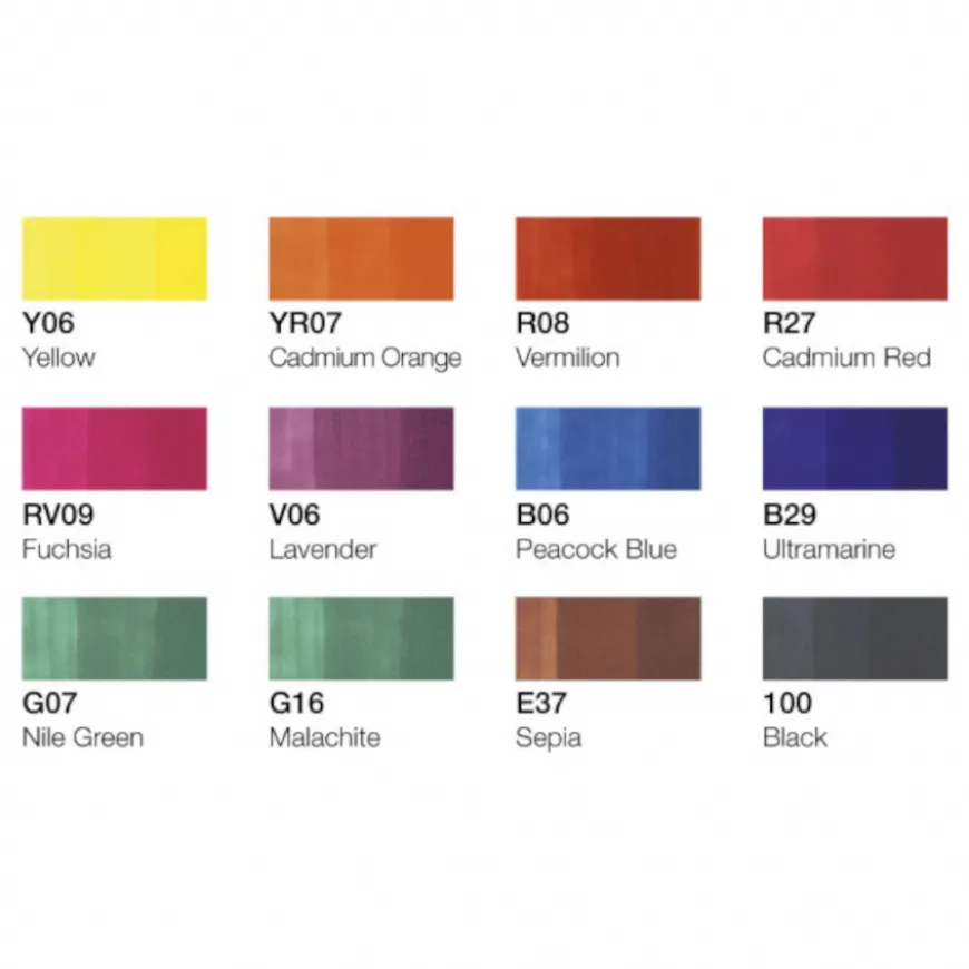 Caixa Copic Classic - Tons Brilhantes