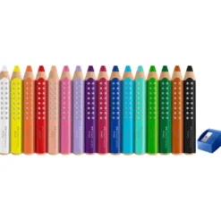 Caixa de lápis de cor Grippy + Afia Faber-Castell