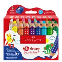 Caixa de lápis de cor Grippy + Afia Faber-Castell