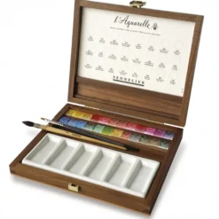 Caixa de Madeira "Deluxe" de Aguarela Sennelier