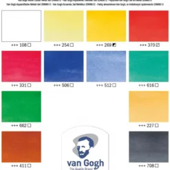 Caixa de Metal Básico Aguarela Van Gogh