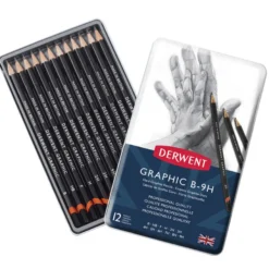 Caixa de Metal com Lápis Graphic Derwent