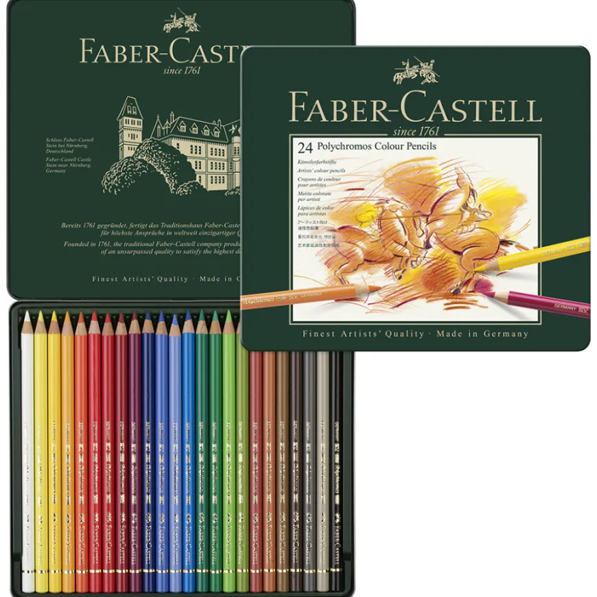Caixa de Metal de Lápis Polychromos Faber-Castell