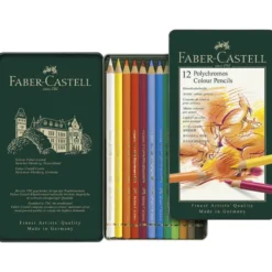 Caixa de Metal de Lápis Polychromos Faber-Castell