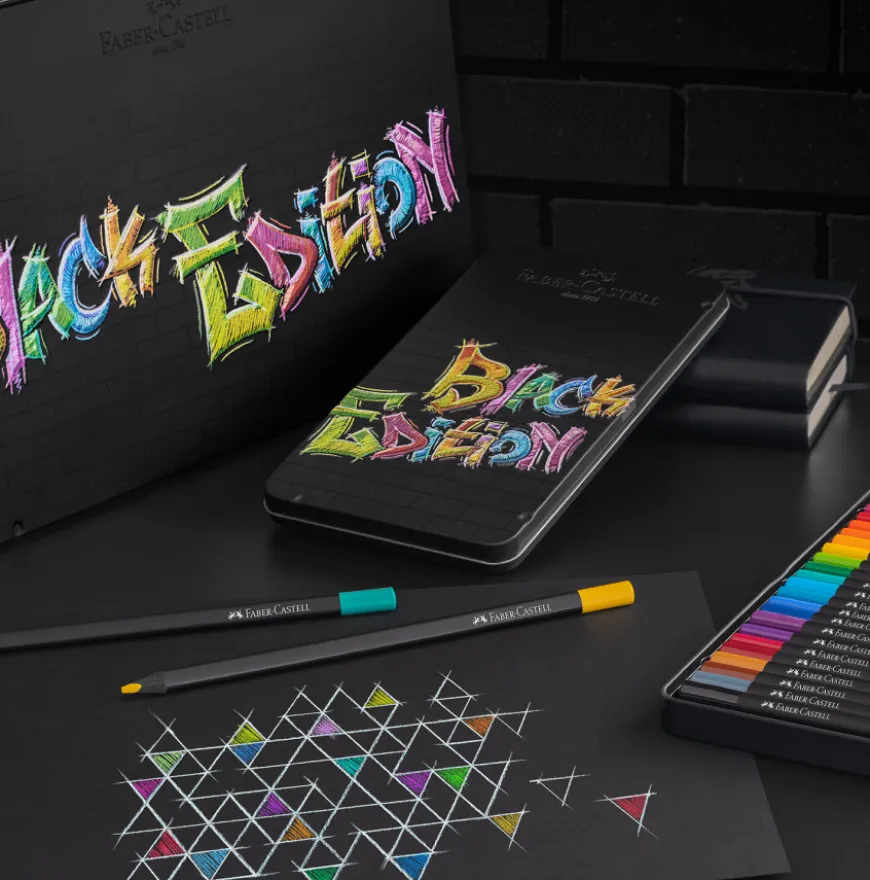 Caixa de Metal Lápis de Cor "Black Edition" Faber-Castell