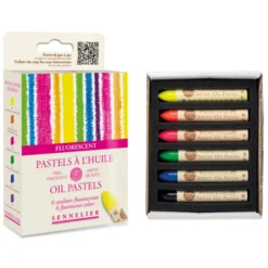 Caixa de Pastel Óleo Sennelier Fluorescentes
