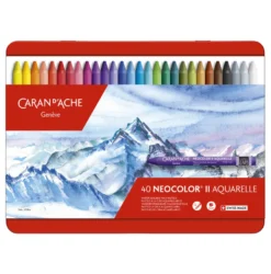 Caixa Lápis Cera Aguarelável Neocolor II Caran D´Ache