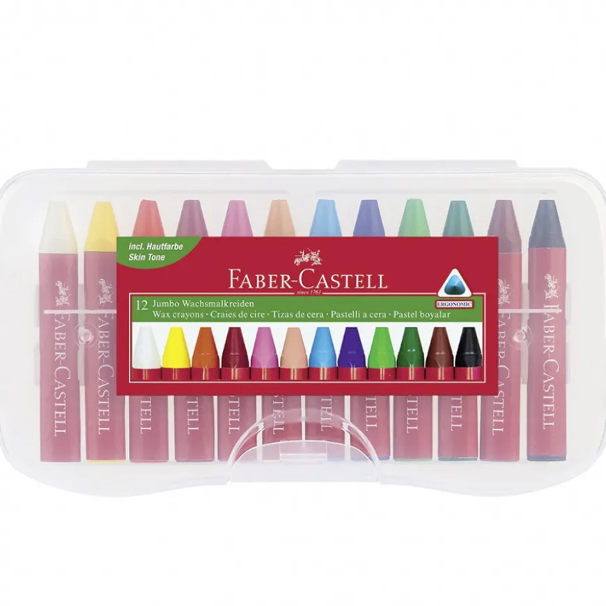 Caixa Lápis de Cera Jumbo Faber-Castell