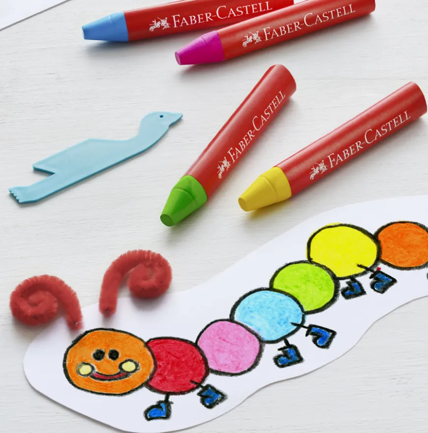 Caixa Lápis de Cera Jumbo Faber-Castell
