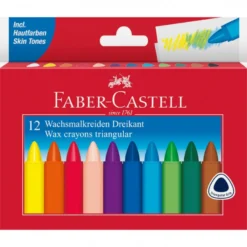 Caixa Lápis de Cera Triangulares Faber-Castell