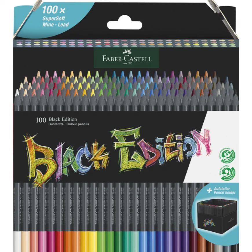 Caixa Lápis de Cor "Black Edition" Faber-Castell