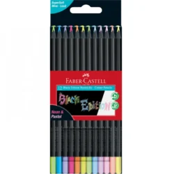 Caixa Lápis de Cor Pastel e Neon "Black Edition" Faber-Castell