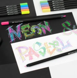 Caixa Lápis de Cor Pastel e Neon "Black Edition" Faber-Castell