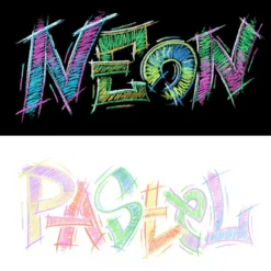 Caixa Lápis de Cor Pastel e Neon