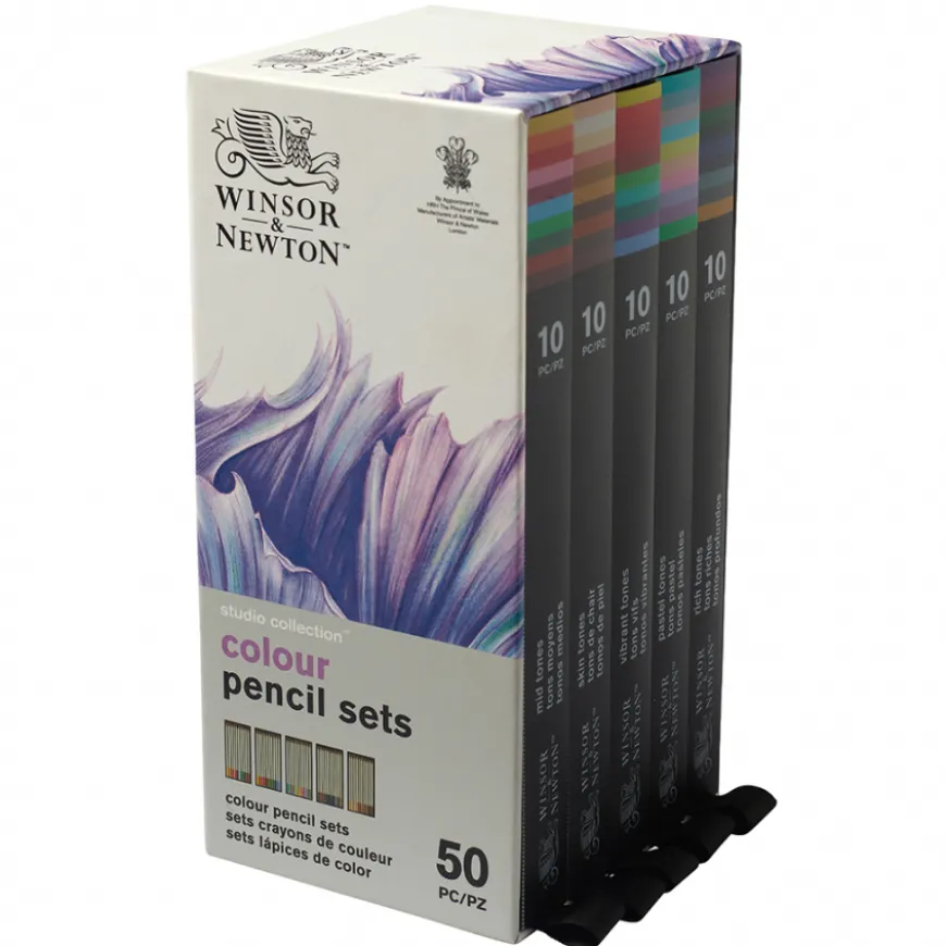 Caixa Lápis de Cor Studio Collection com Secções Winsor & Newton