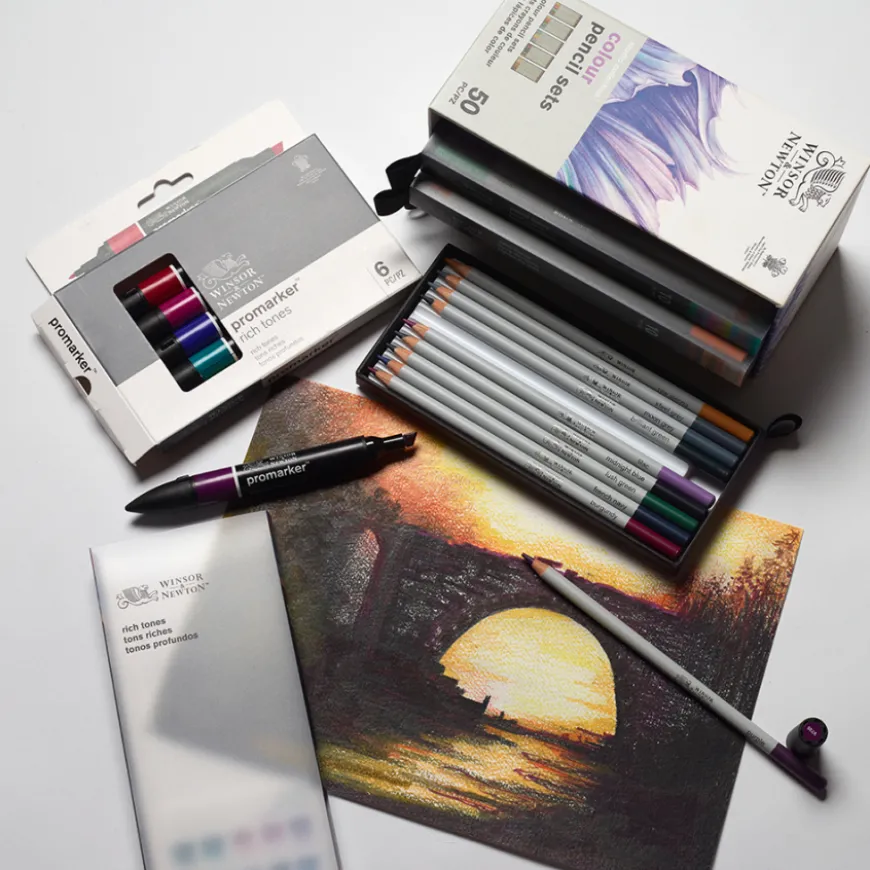Caixa Lápis de Cor Studio Collection com Secções Winsor & Newton