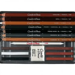 Caixa Lápis e Pastel Seco Esboço Conté à Paris