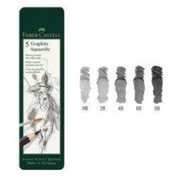 Caixa 5 Lápis Grafite Aquarelle Faber-Castell