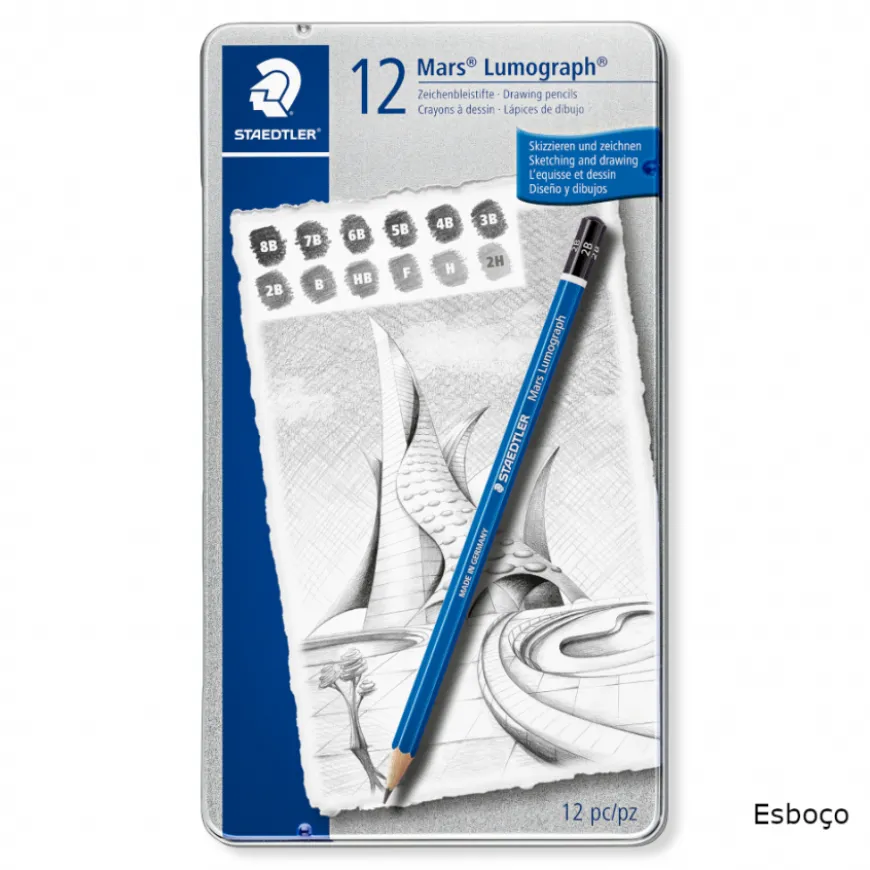 Caixa Lápis Grafite Mars Lumograph Staedtler