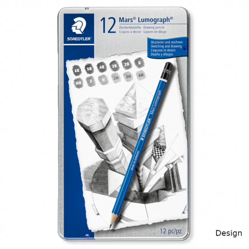 Caixa Lápis Grafite Mars Lumograph Staedtler