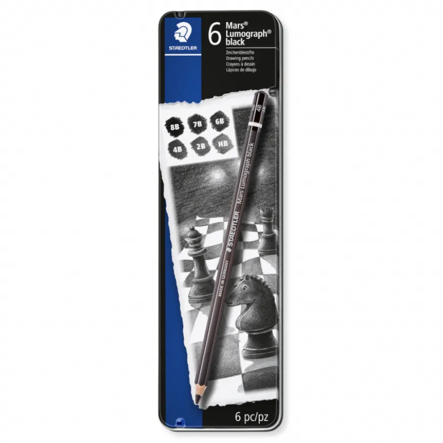 Caixa Lápis Mars Lumograph Black Staedtler