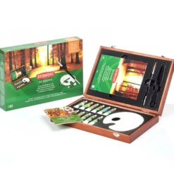 Caixa Madeira Acrílico Derwent Academy