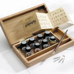 Caixa Madeira Caligrafia Winsor & Newton