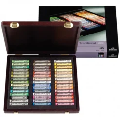 Caixa Madeira Tradicional Pastel Seco Seleção Paisagem Rembrandt