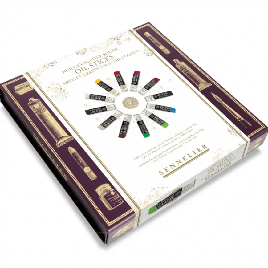 Caixa Magnética de Cartão Mini Oil Sticks Sennelier