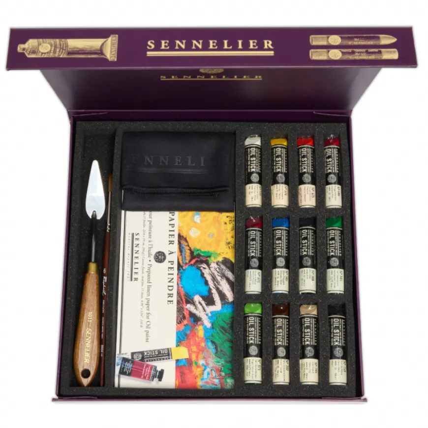 Caixa Magnética de Cartão Mini Oil Sticks Sennelier