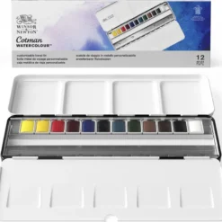 Caixa Metal Aguarelas Cotman Winsor & Newton