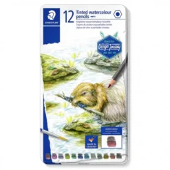 Caixa Metal Lápis Cor Aguarelável Design Journey Staedtler