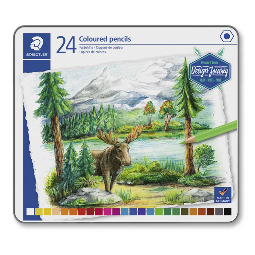 Caixa Metal Lápis Cor Design Journey Staedtler