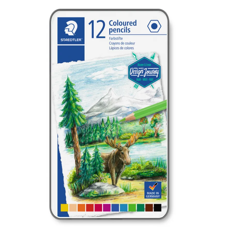 Caixa Metal Lápis Cor Design Journey Staedtler