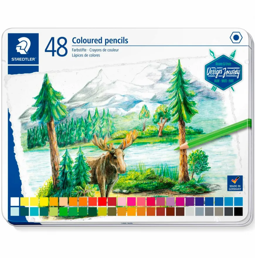 Caixa Metal Lápis Cor Design Journey Staedtler
